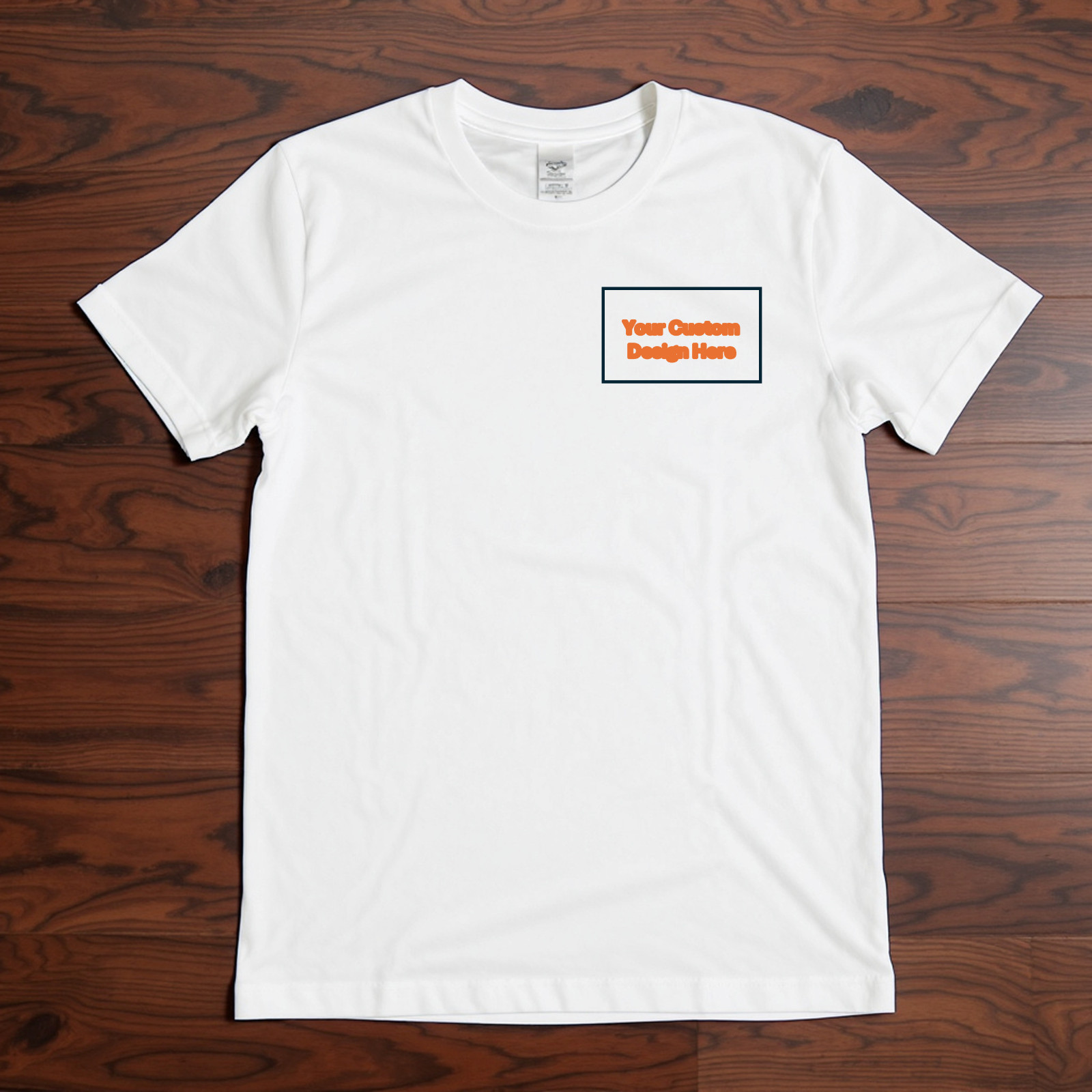Custom 100% Cotton T-Shirt Unisex S-3XL Black White Front Back Print Crew Neck