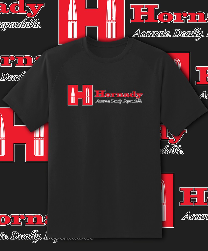 Hornady Guns Firearms Main Logo T Shirt Adult & Youth sizes Fast Ship!