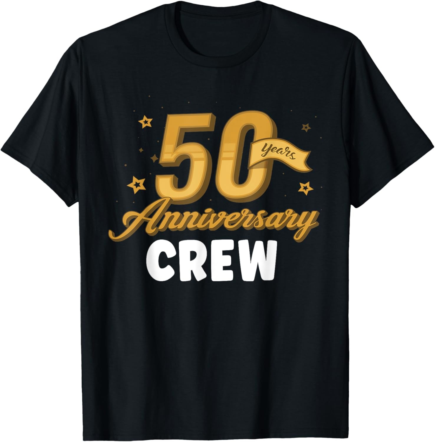 50th Anniversary 50 years of Marriage Golden Wedding Crew T-Shirt