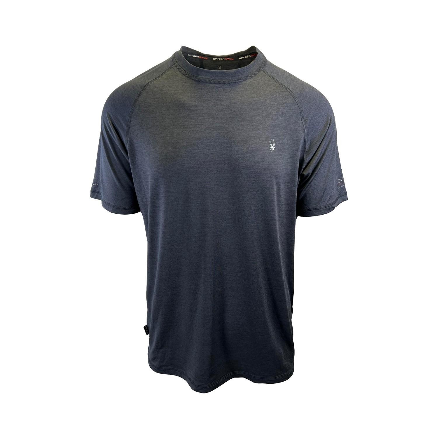 Spyder Swim Men’s Solid T-Shirt Rashguard Quick Dry UPF Lightweight Hybrid S/S