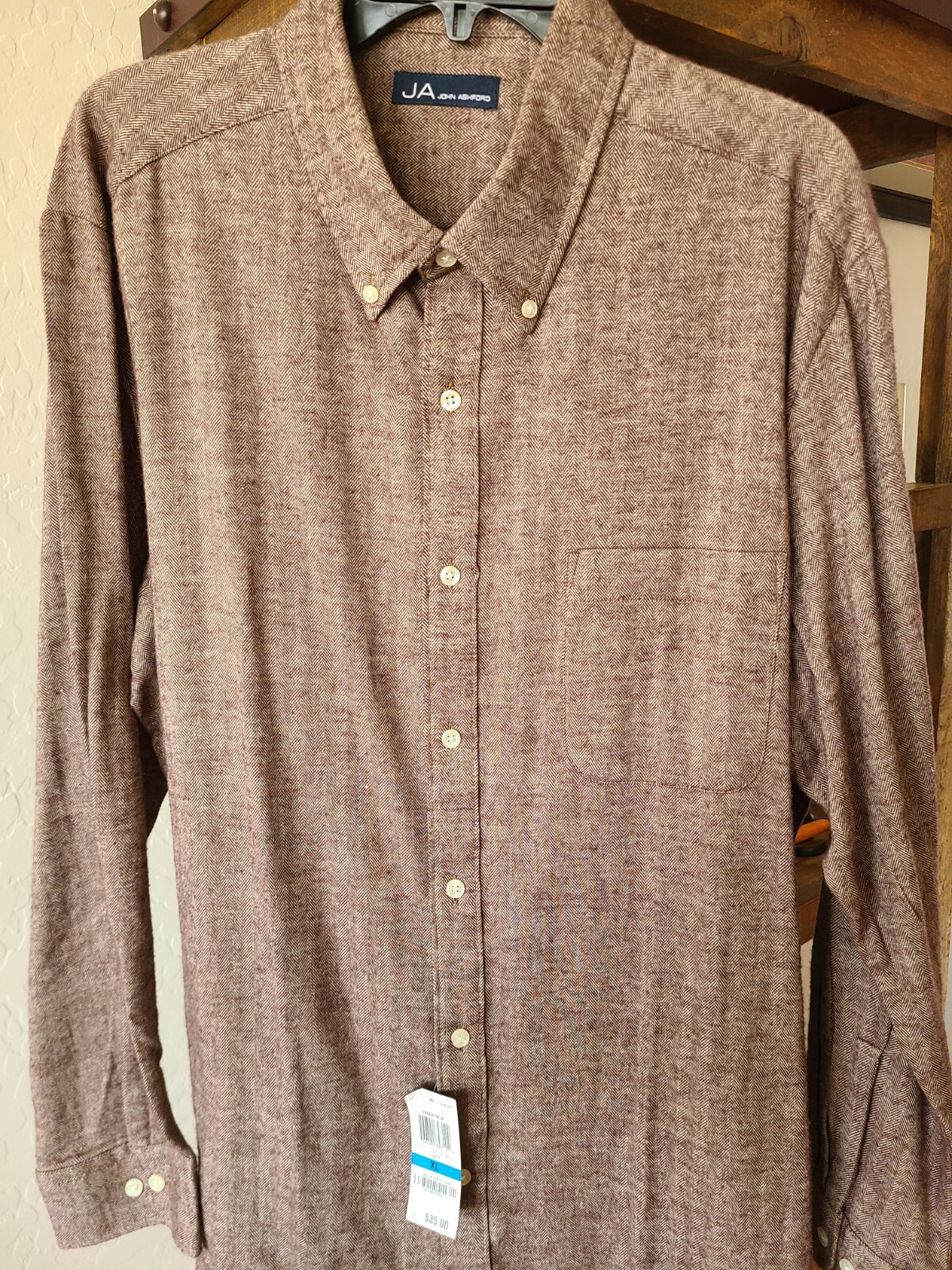 JA John Ashford Essentials Long Sleeves Shirt Size XL NWT