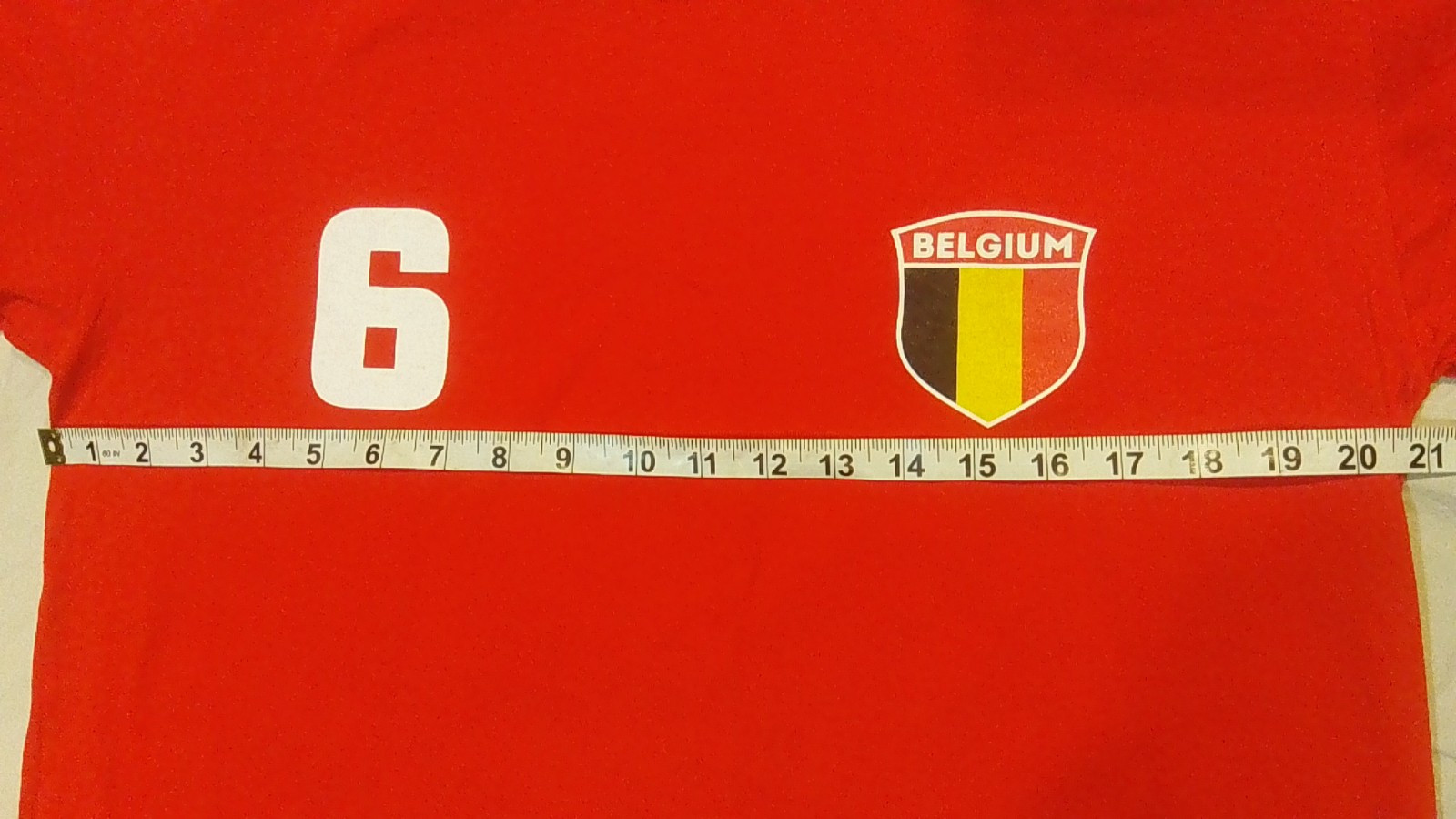 Matteo Dams Jersey Style Shirt Large Red Belgium Soccer Cup National Team Rare