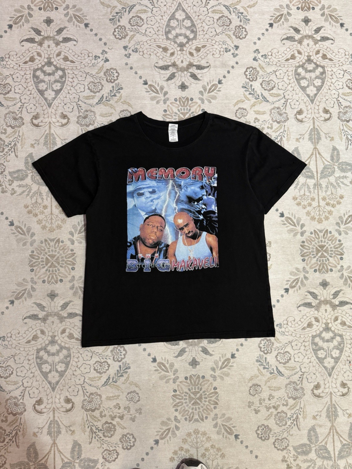 Vintage Y2K 2Pac Biggie Smalls Please Stop The Violence Rap Tee Size Large