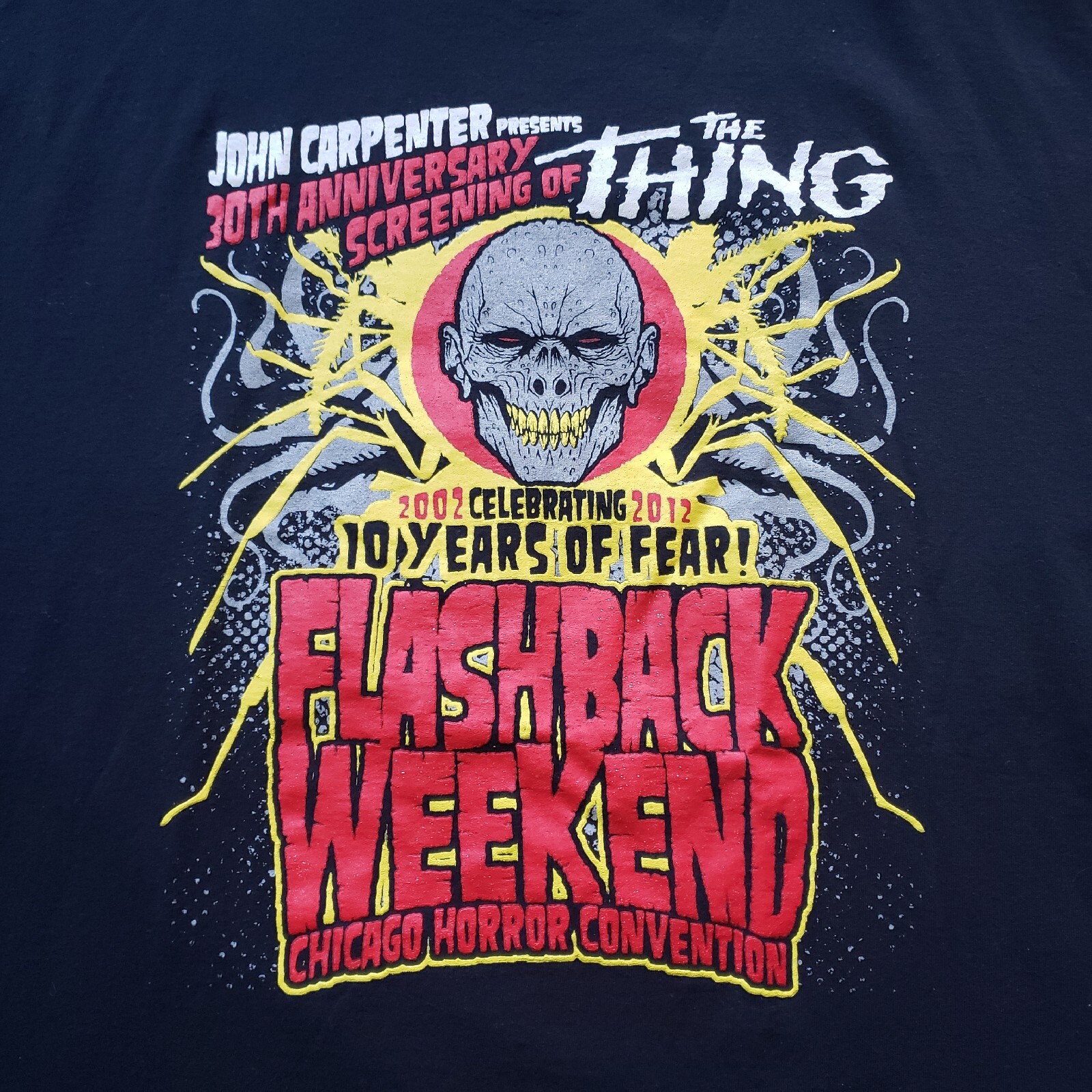 2012 Flashback Weekend Chicago Horror Convention Shirt “The Thing” Size XXL 2XL
