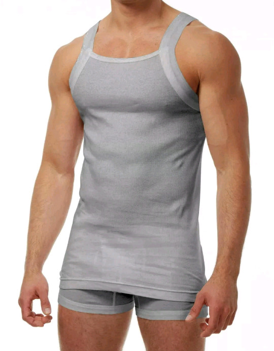 Papi 3-Pack Pure Premium Cotton Modern Square Neck Tank Style,Choose Color-Size