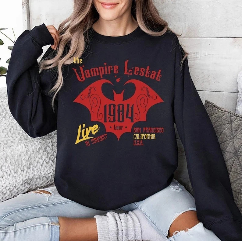 Vampire Lestat 1984 Tour Shirt, Gothic Rock Band Tee