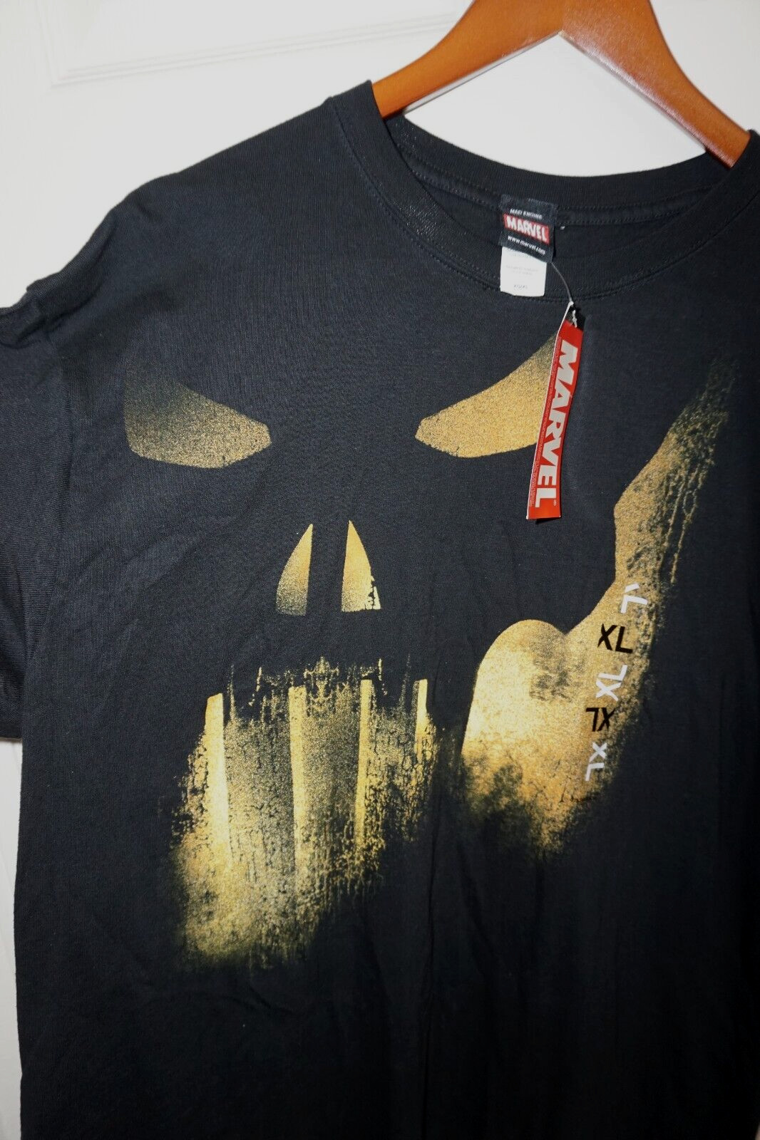 ++ RARE *NOS* MAD ENGINE MARVEL PUNISHER SHADOW SKULL Men’s XL T-Shirt ++