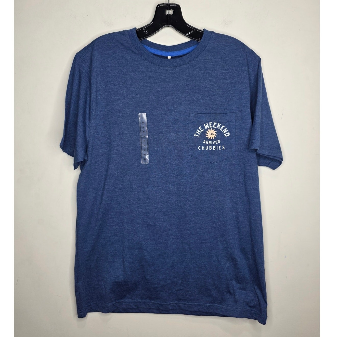 NWT Chubbies The Weekend has Arrived blue short sleeve pocket t-shirt – medium