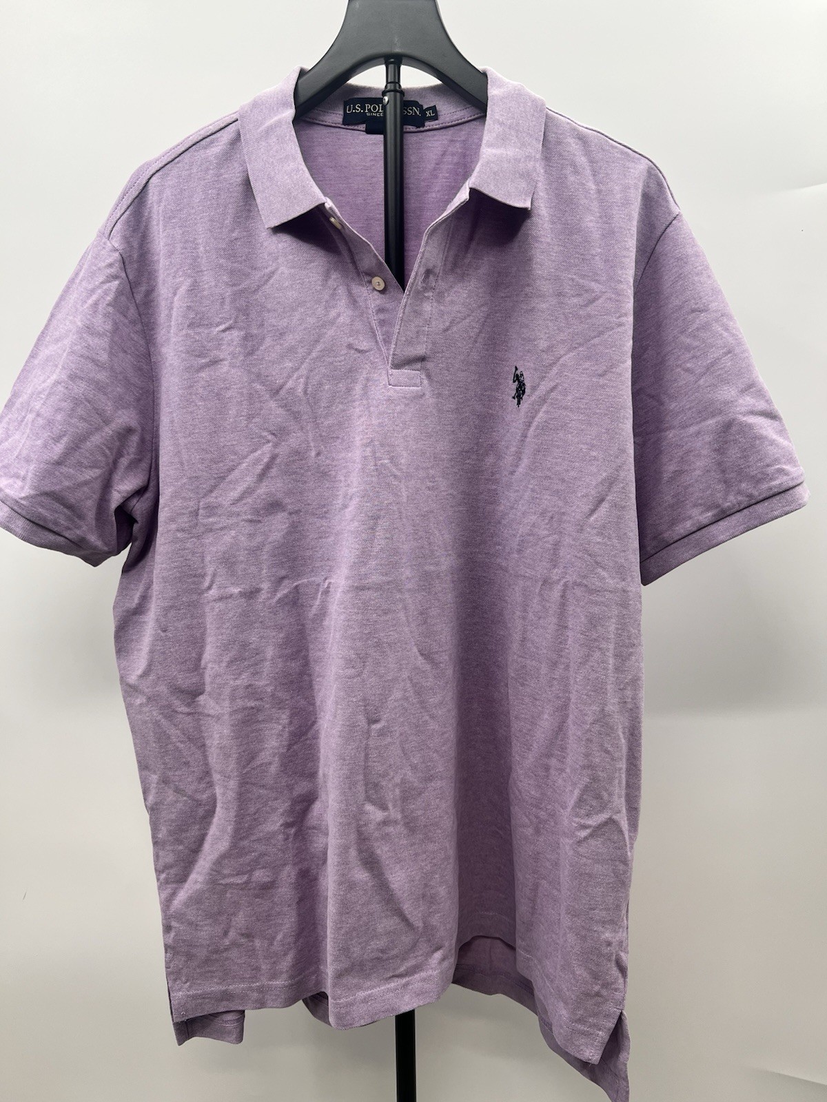NWT U.S. Polo Assn. Men’s Solid Pique Polo w/ Small Pony Pastel Lilac XL