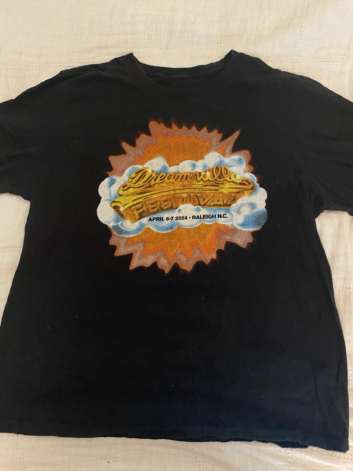 Dreamville Festival 2024 J Cole Concert Black Double Sided Graphic Size XL Shirt