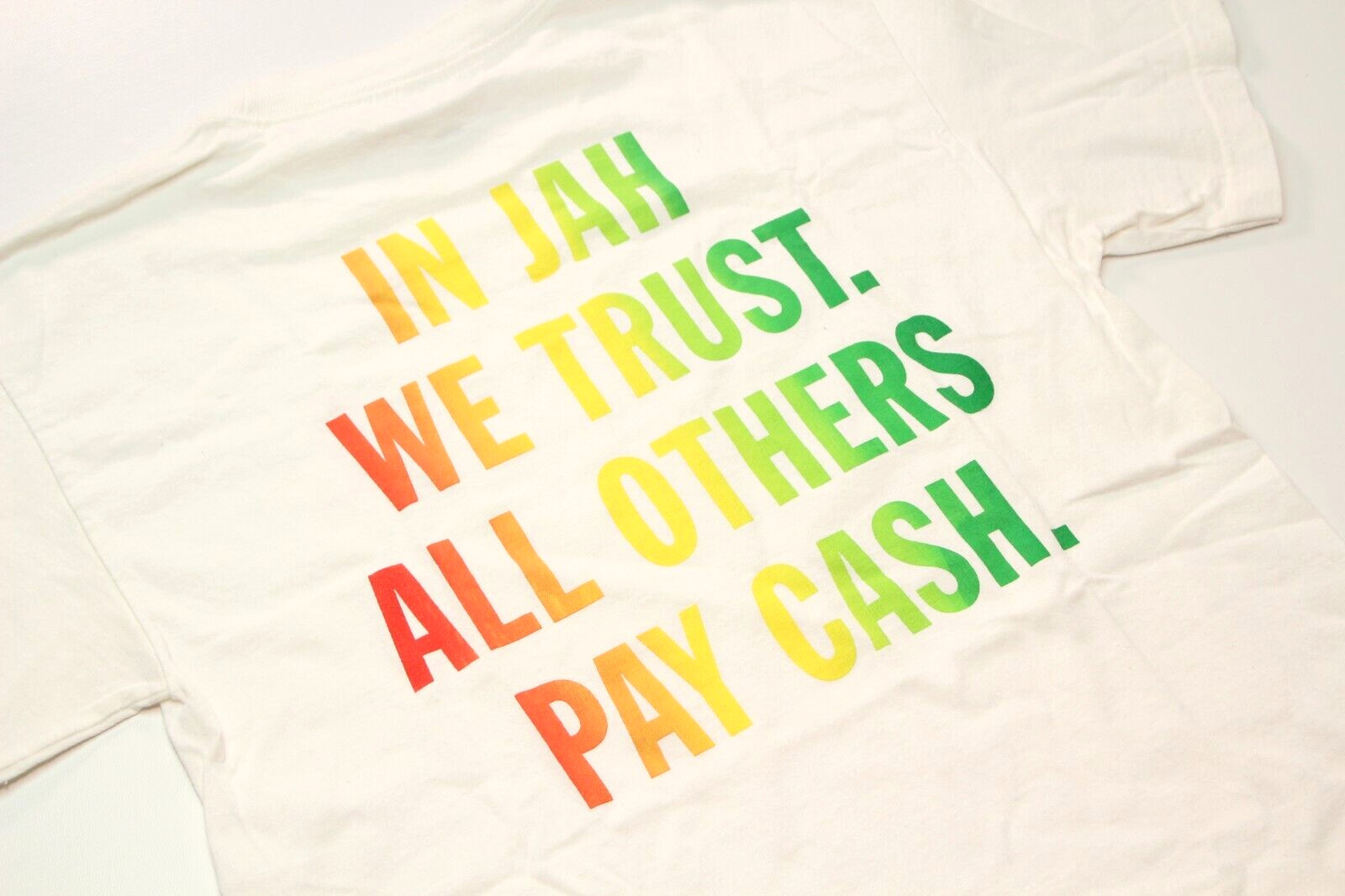 VTG WOBF ~JAH WE TRUST~ TEE M deansnuts/wonders/black/flag/brains/bad/selassie