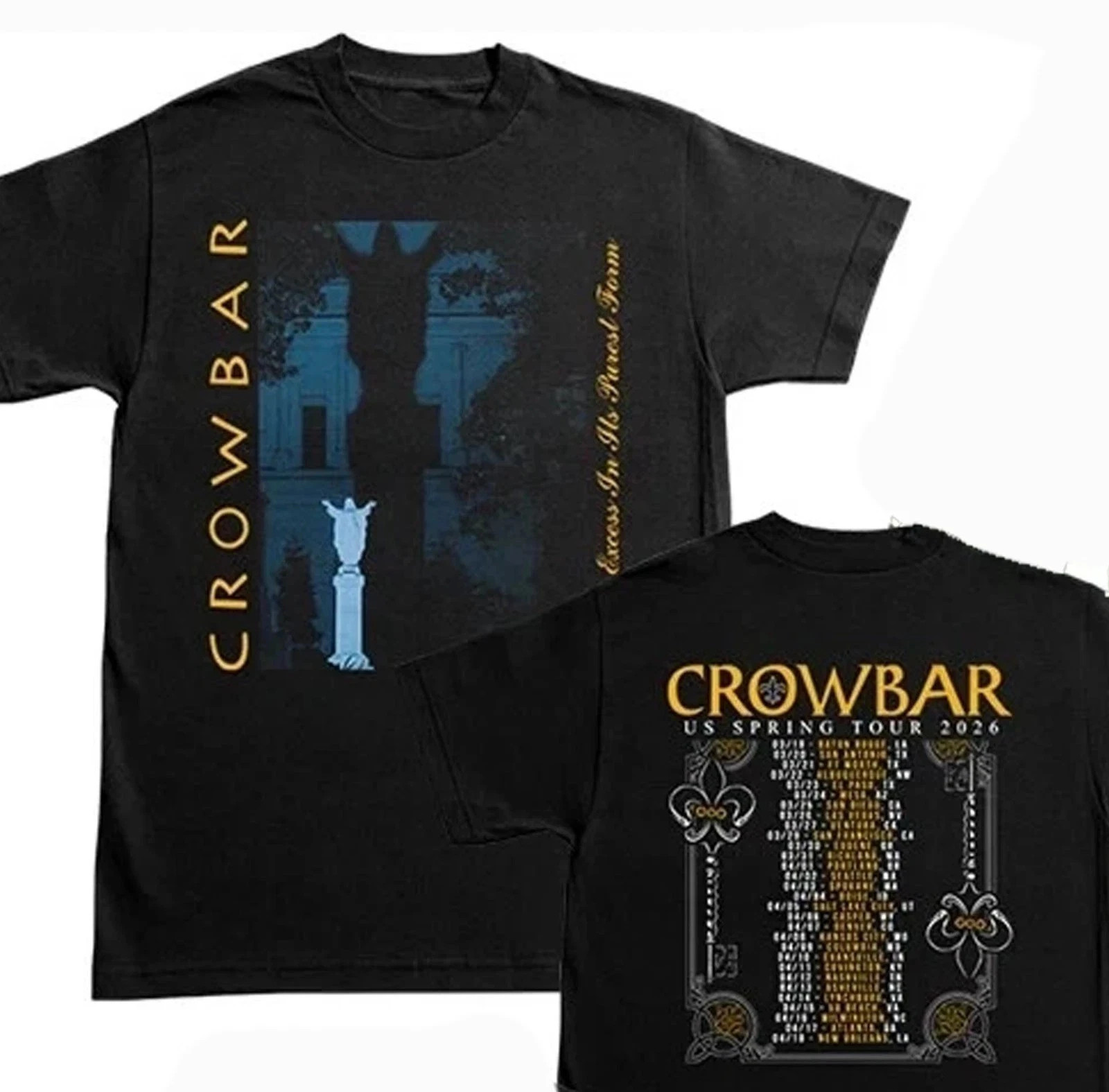 CROWBAR band Tour T-Shirt reprint All size S-5XL all Size
