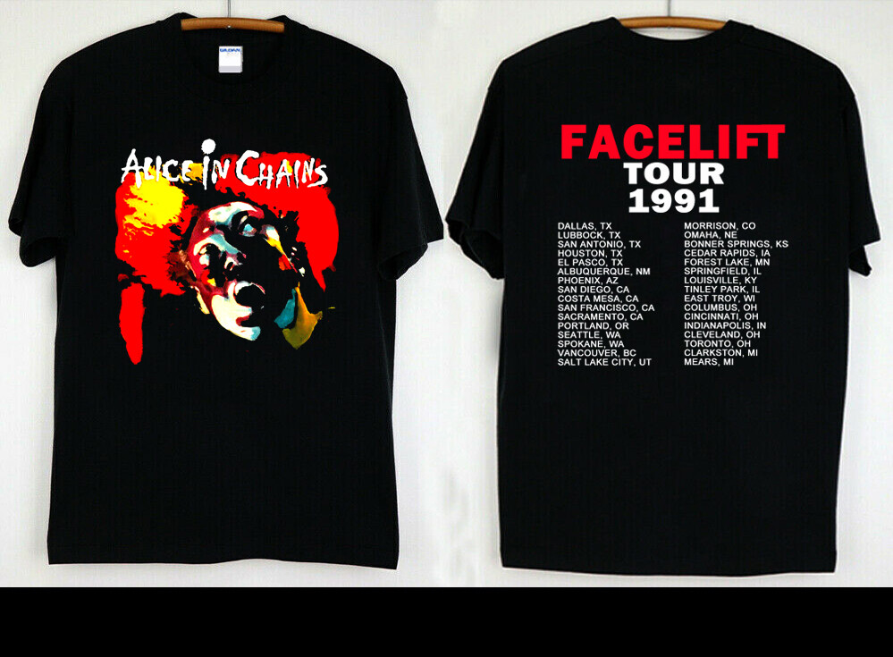 Alice in chains T-shirt new heavy cotton comfortable tee facelift