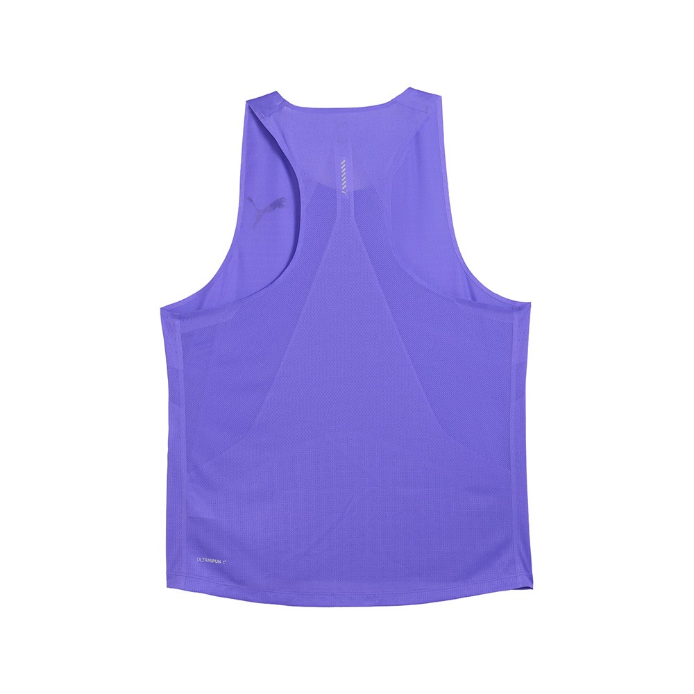 PUMA Raceday Ultraspun Running Crew Neck Athletic Tank Top Mens Purple Casual A