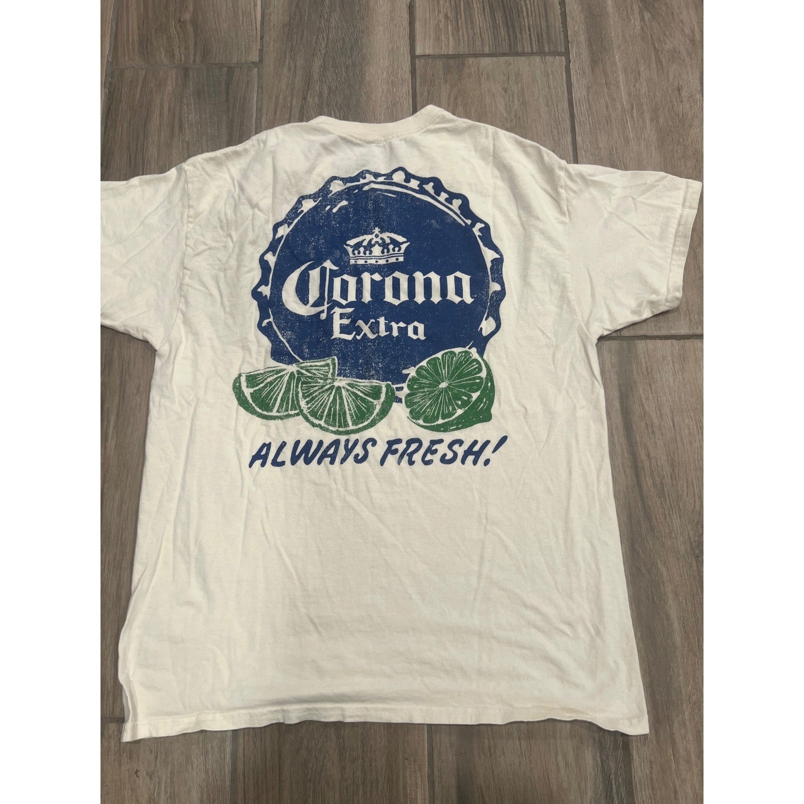 Retro Corona T Shirt Mens Sz M White Graphic Tee Streetwear Beercore Skater