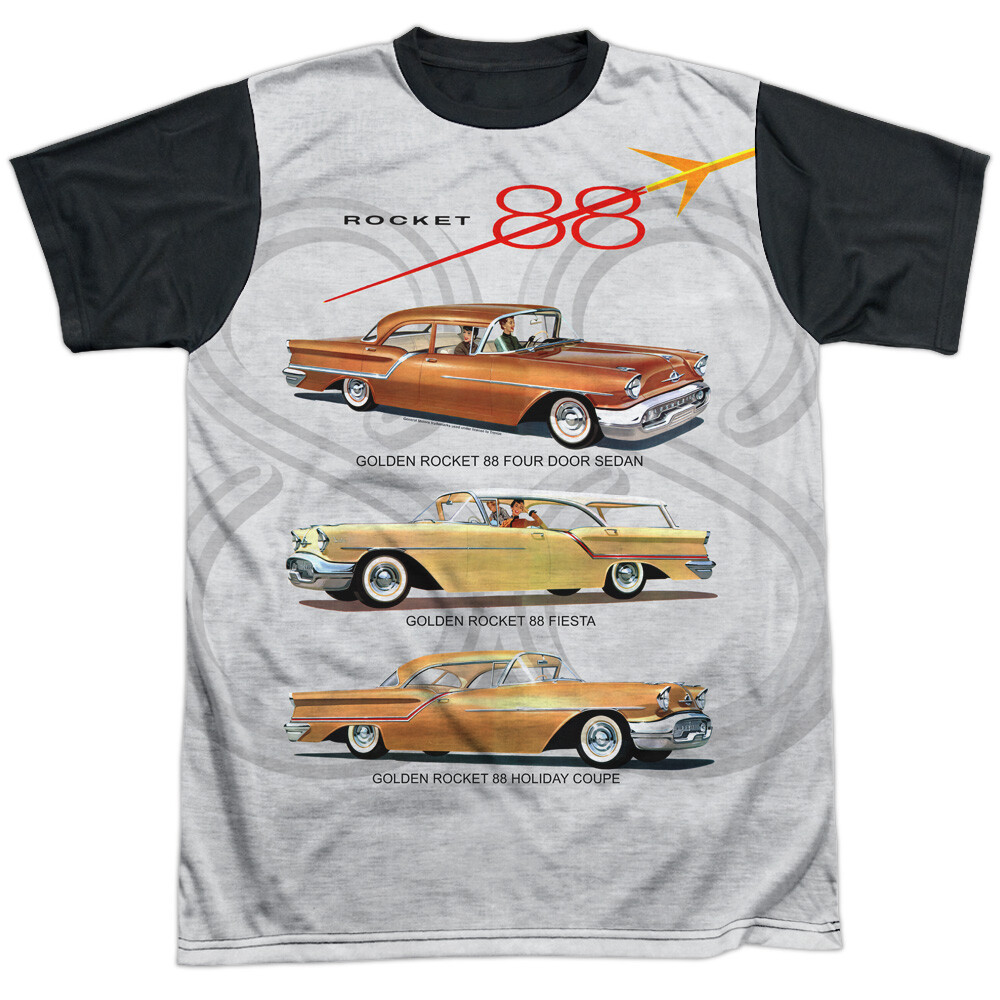 Oldsmobile Rocket Line Adult Halloween Costume T Shirt (Black Back), S-3XL