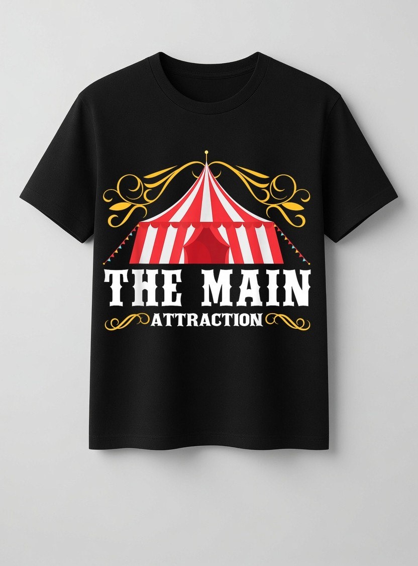 Kids The Attraction Circus Carnival Children Birthday Party T-Shirt Small