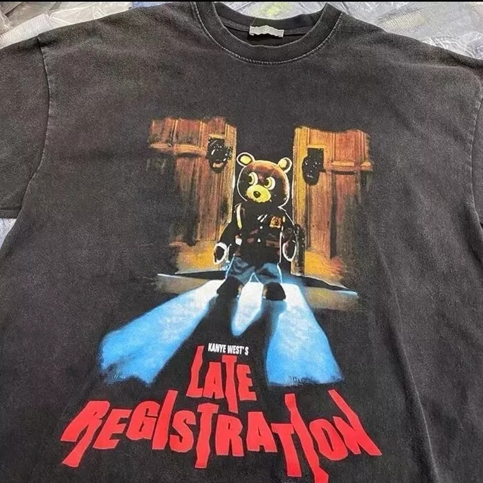 Kanye West Ye Late Registration Remake black T shirt vtg Gift tee BL1536