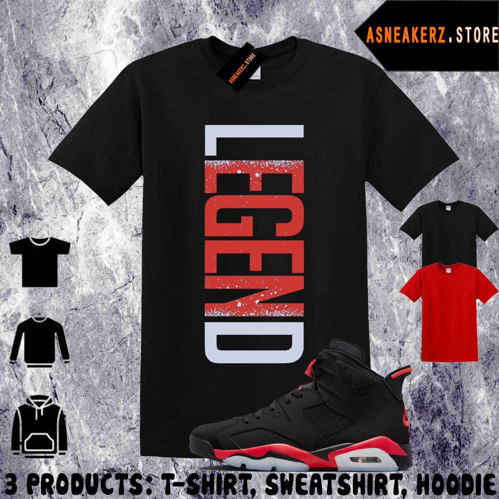 Shirt To Match AJ 6 Infrared Salesman 2026 Sneaker Matching Tee Legend T-Shirt