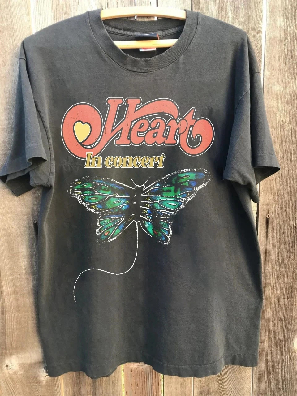 Heart Band Live In Concert 90s T shirt Heavy cotton tee S45