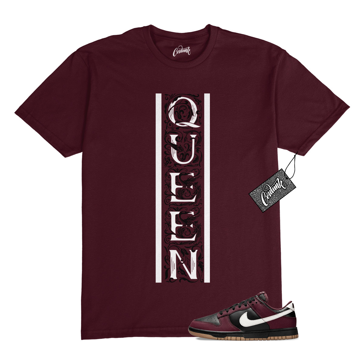 Dunk Burgundy Crush Black White Next Nature T Shirt Match QVERT