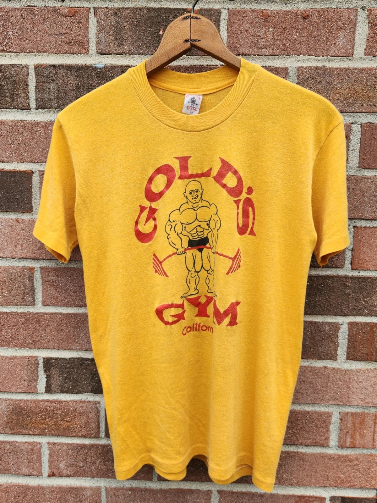 Vintage Gold’s Gym Bodybuilding Workout Fitness California T-Shirt S-5XL