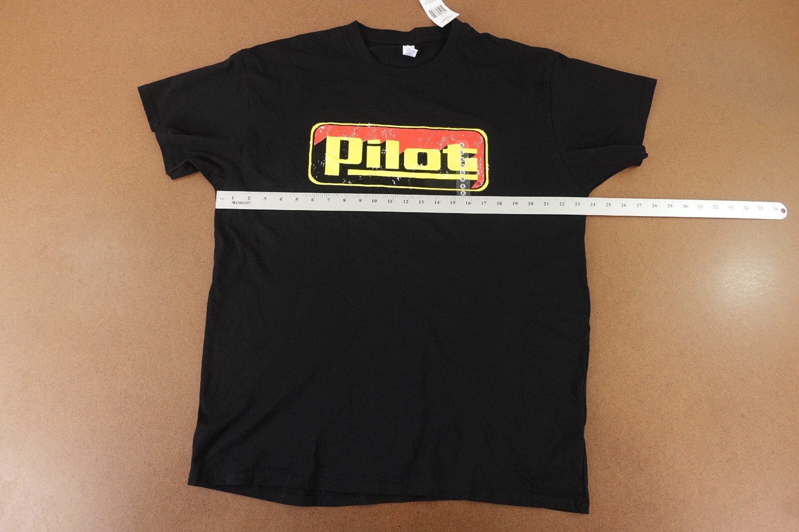 Brisco Brands Adult XL Black Short Sleeve PILOT Graphic Crew Neck T-Shirt New