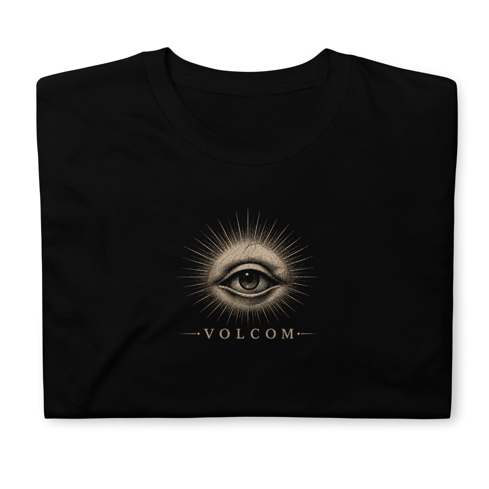Volcom Opening Third Eyes T Shirt Gothic Vintage Eye Graphic Black Tee