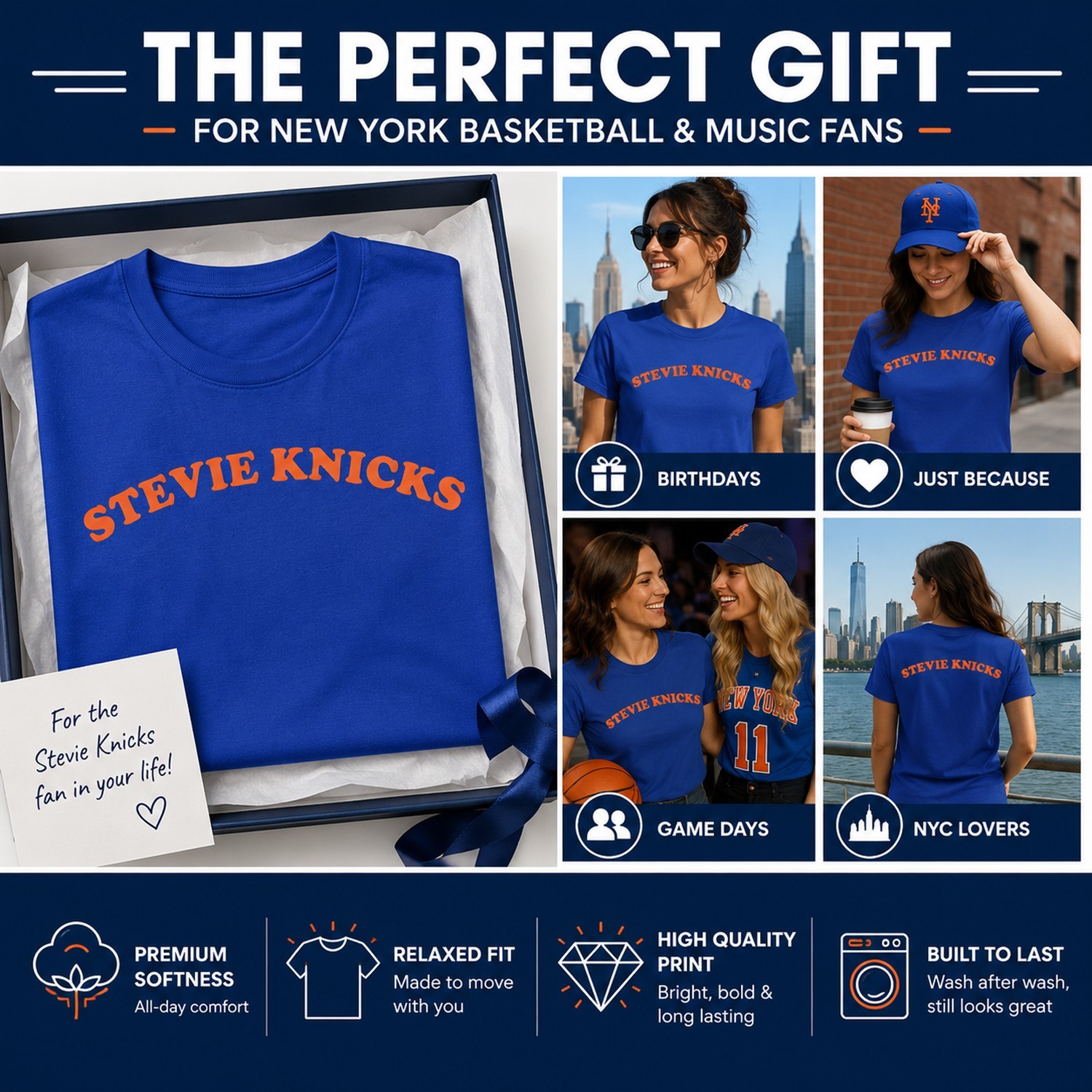 Stevie Knicks Taylor’s Shirt Funny NYC Basketball Fan Gift for Women Retro Tee