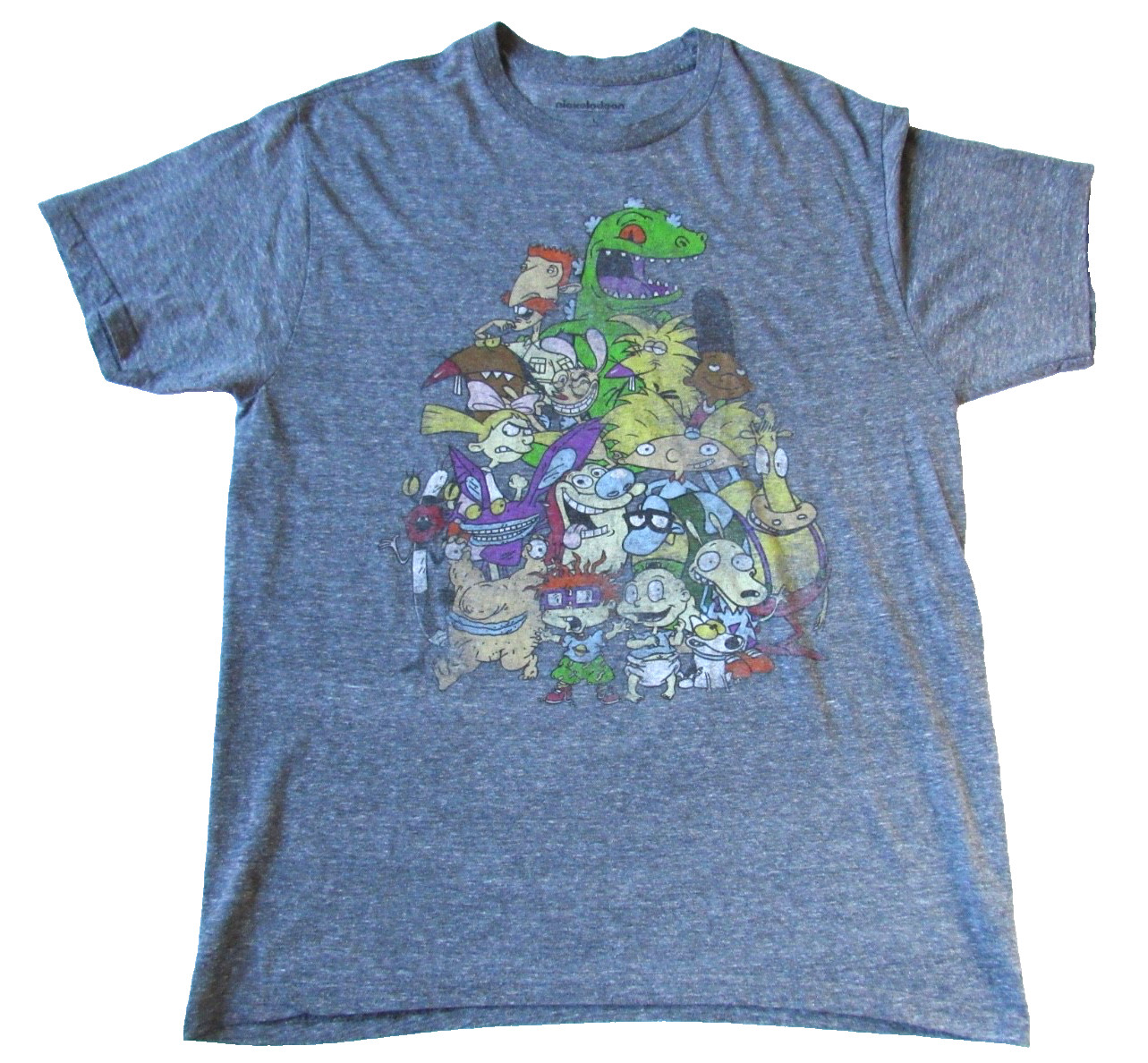 Nickelodeon Tee Character Mash Up Graphic T Shirt Rugrats Ren Stimpy L Large
