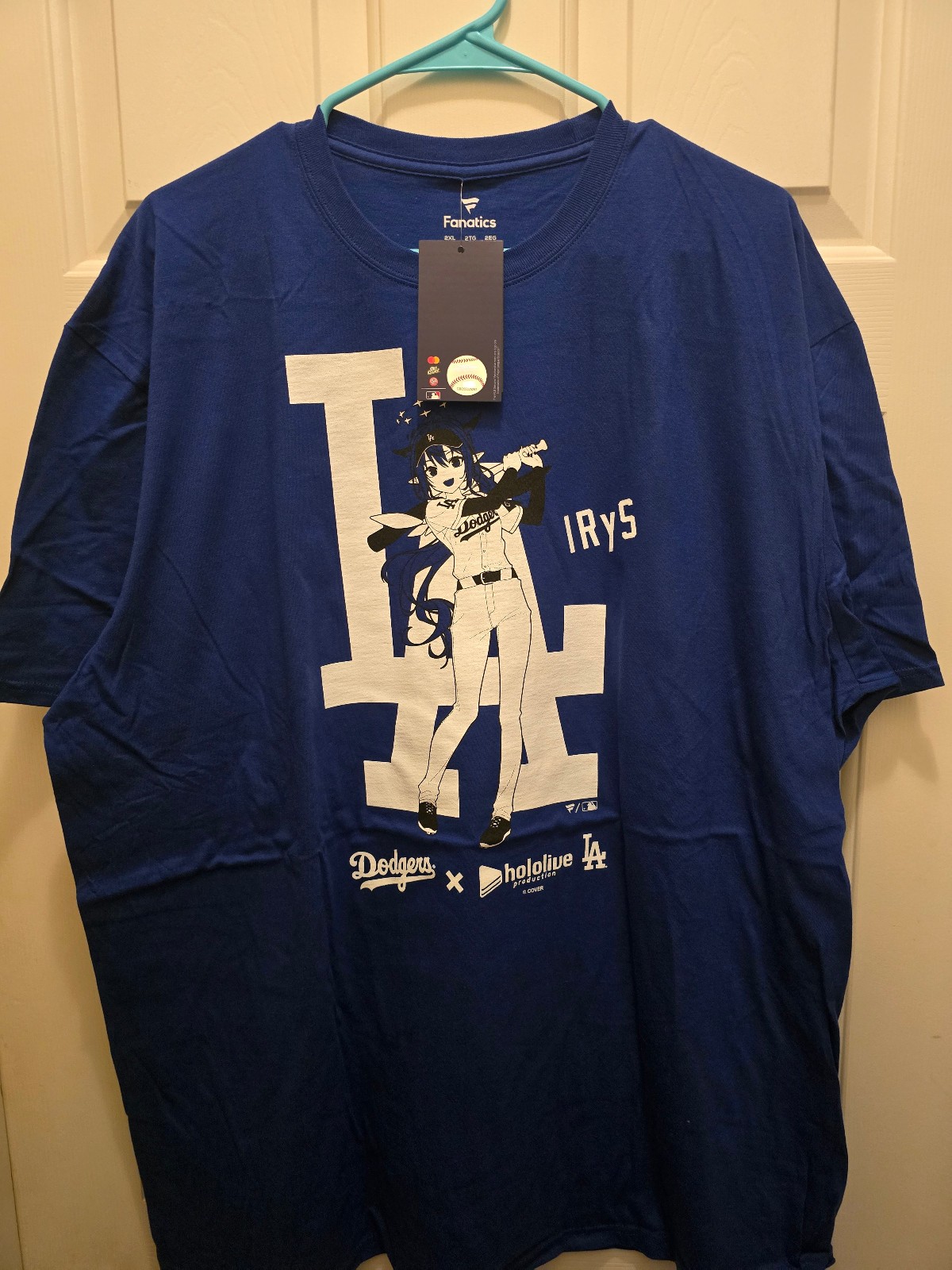 Official LA Dodgers x Hololive Night 2025 IRyS T-Shirt Size XXL / 2XL
