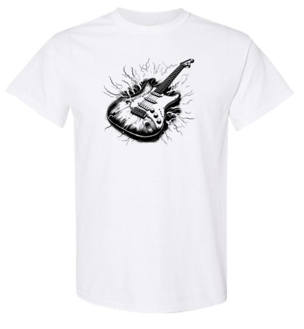Lightning Guitar Tee – Choose Your Size & Color!