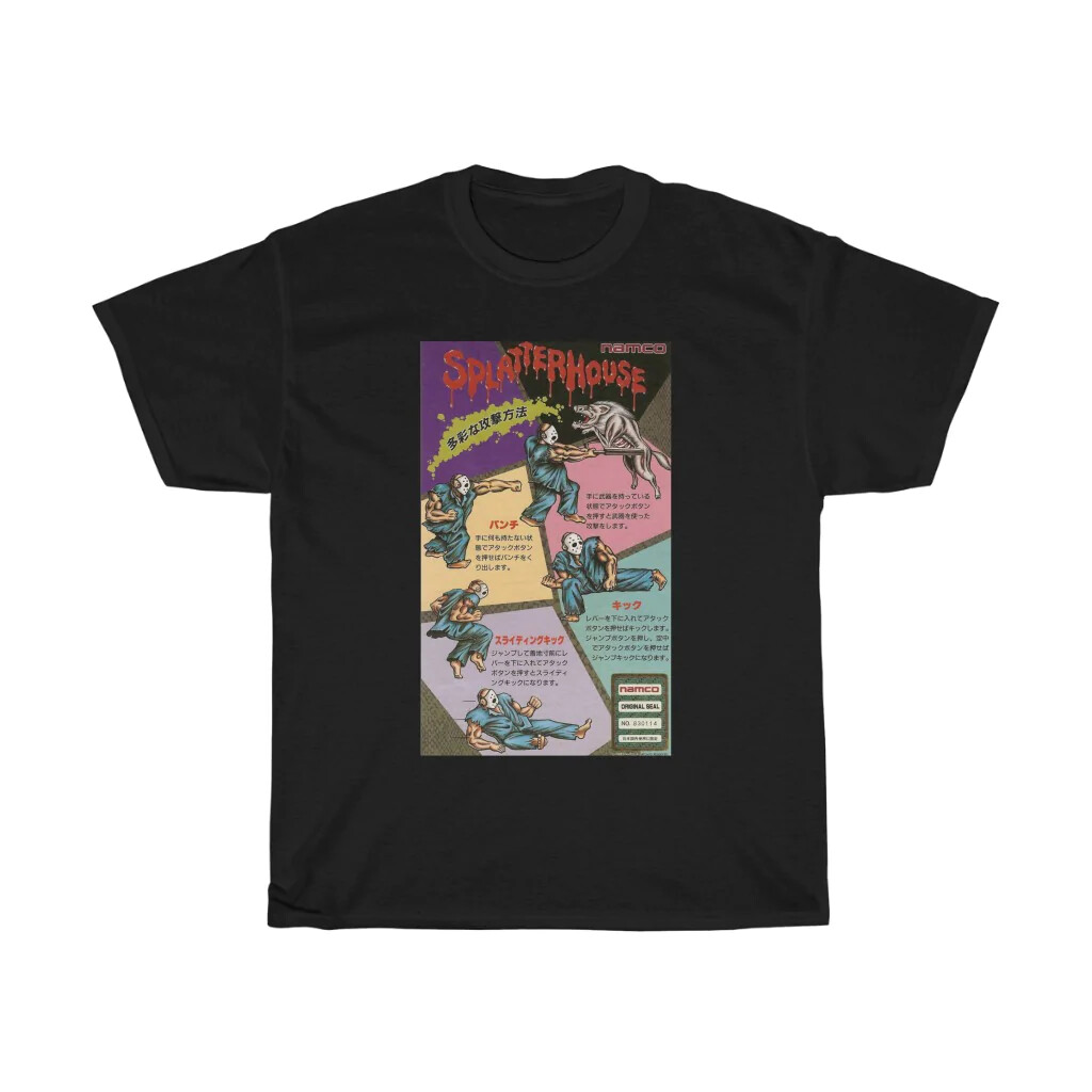 Splatterhouse Japanese Arcade Cabinet Art T-Shirt New Small Med Large XL Horror