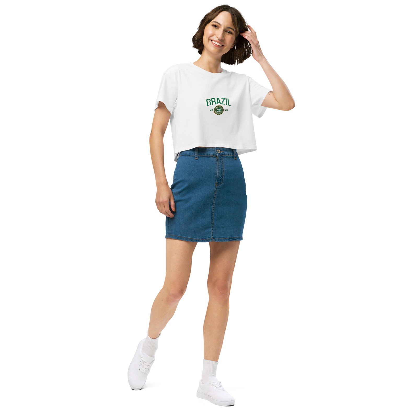 Brazil 2026 Soccer Futbol Fan Women’s crop top