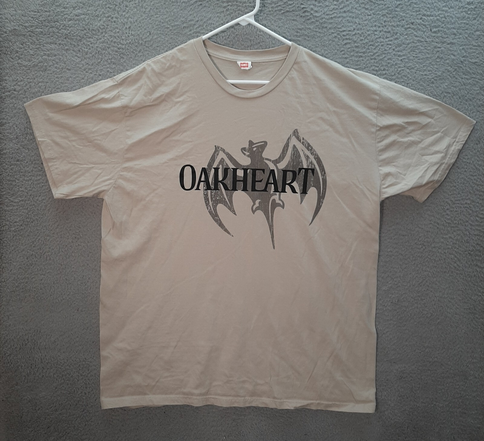 Bacardi Oakheart Shirt Adult 2XL XXL Tan College Tee Party University Bartender