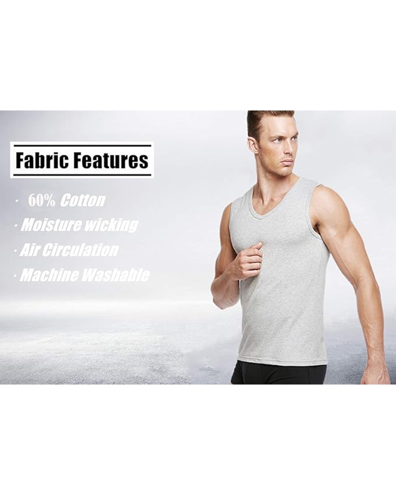Men’s 3 Pack Ribbed Tank Top Shirts Muscle Sleeveless Gym Beach Undershirt NWT