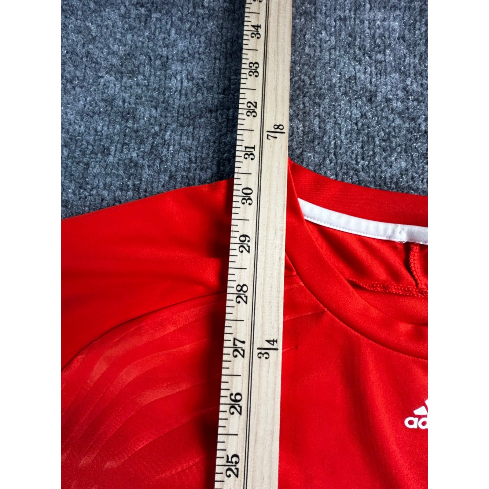 Adidas ClimaLite Men’s XL Orange Performance Athletic Training Shirt 3 Stripe