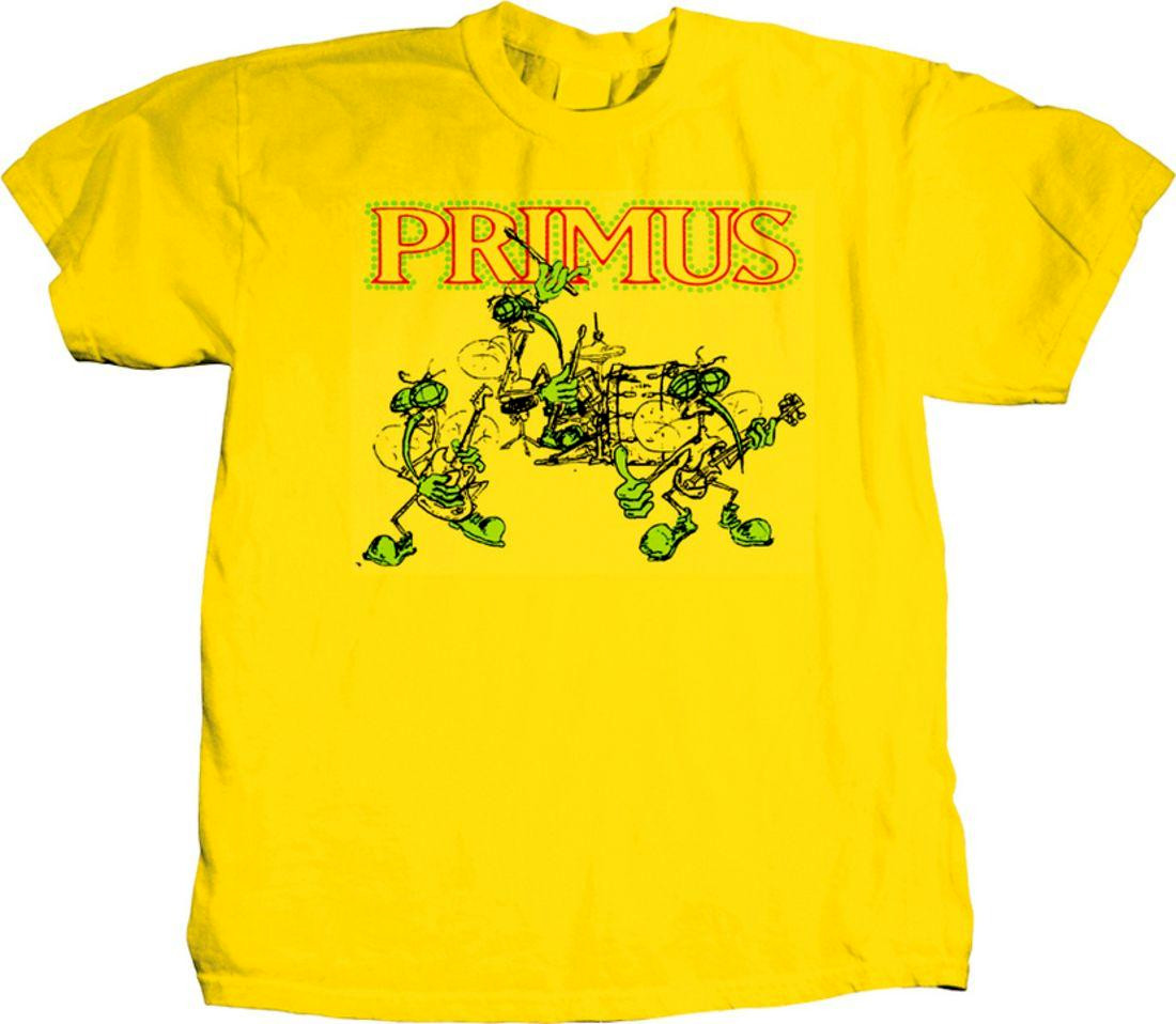 VTG Cheesy Home Primus Band Shirt Short Sleeve Yellow Unisex S-3XL