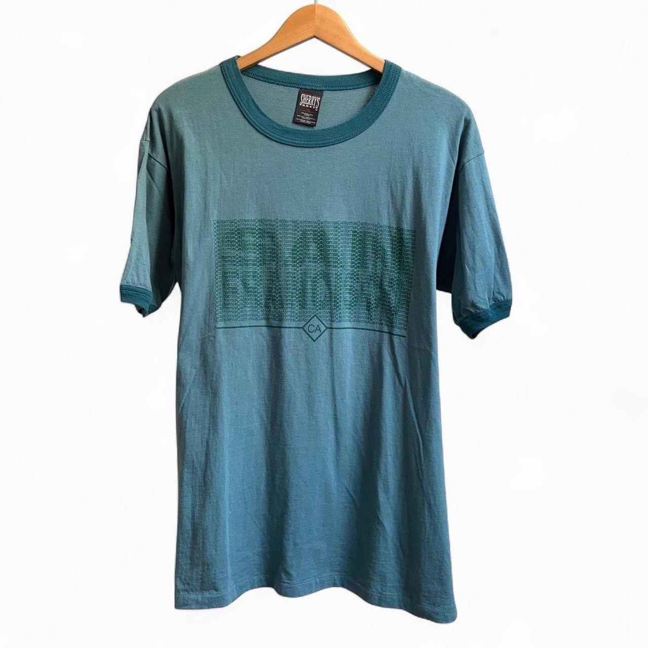 Vintage 90s San Francisco Retro Casual Mens L Trippy Ringer California Tee