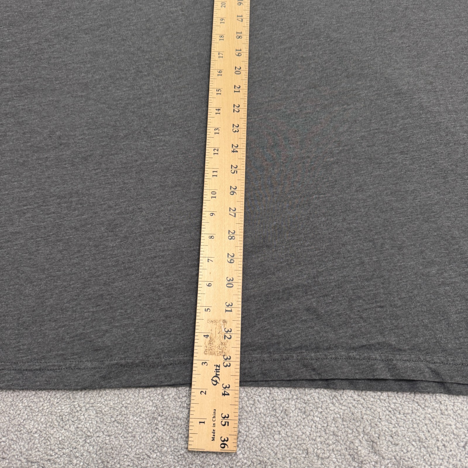 St. John’s Bay Quick-Dri Easy Care Basic T-Shirt Mens 5XL Tall Gray V-Neck Tee