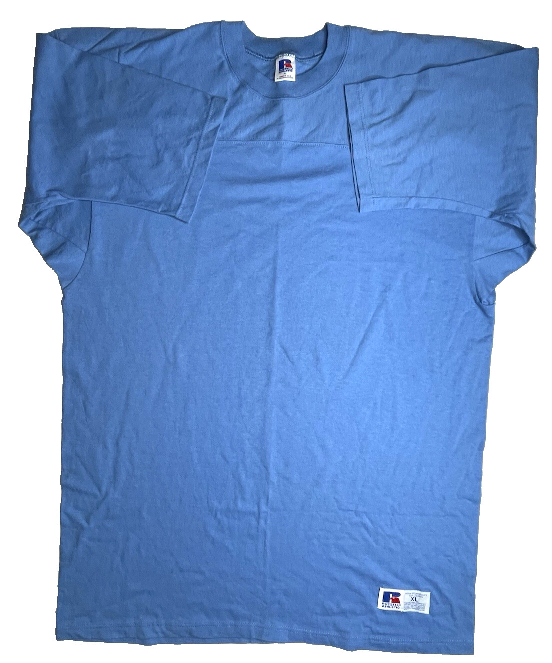 Russell Athletics T-Shirt Mens XL Light Blue Blank Made In USA 90s NOS 23.5 x 33
