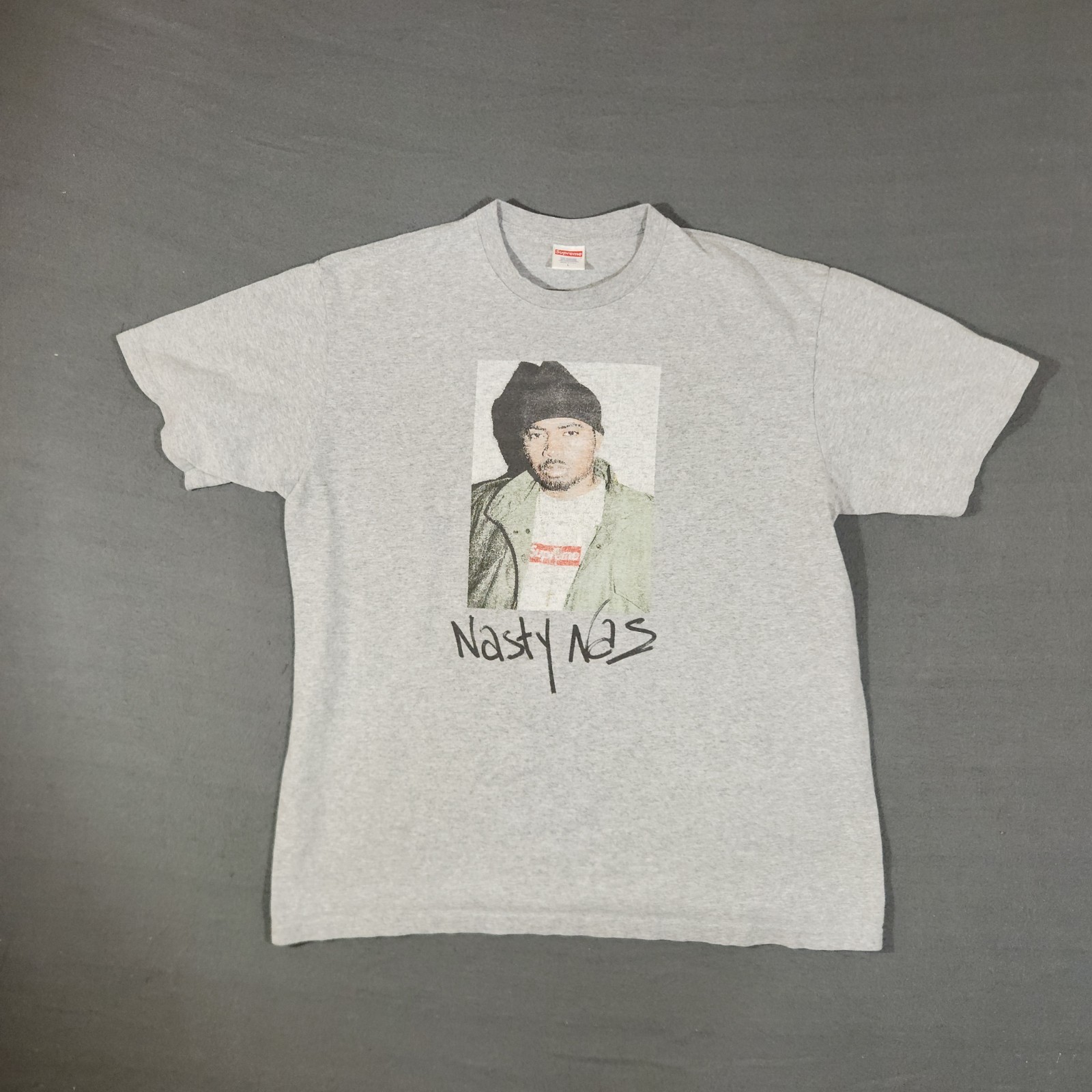 Supreme Nast Naz Shirt Mens Size Large Gray Streetwear Fashion