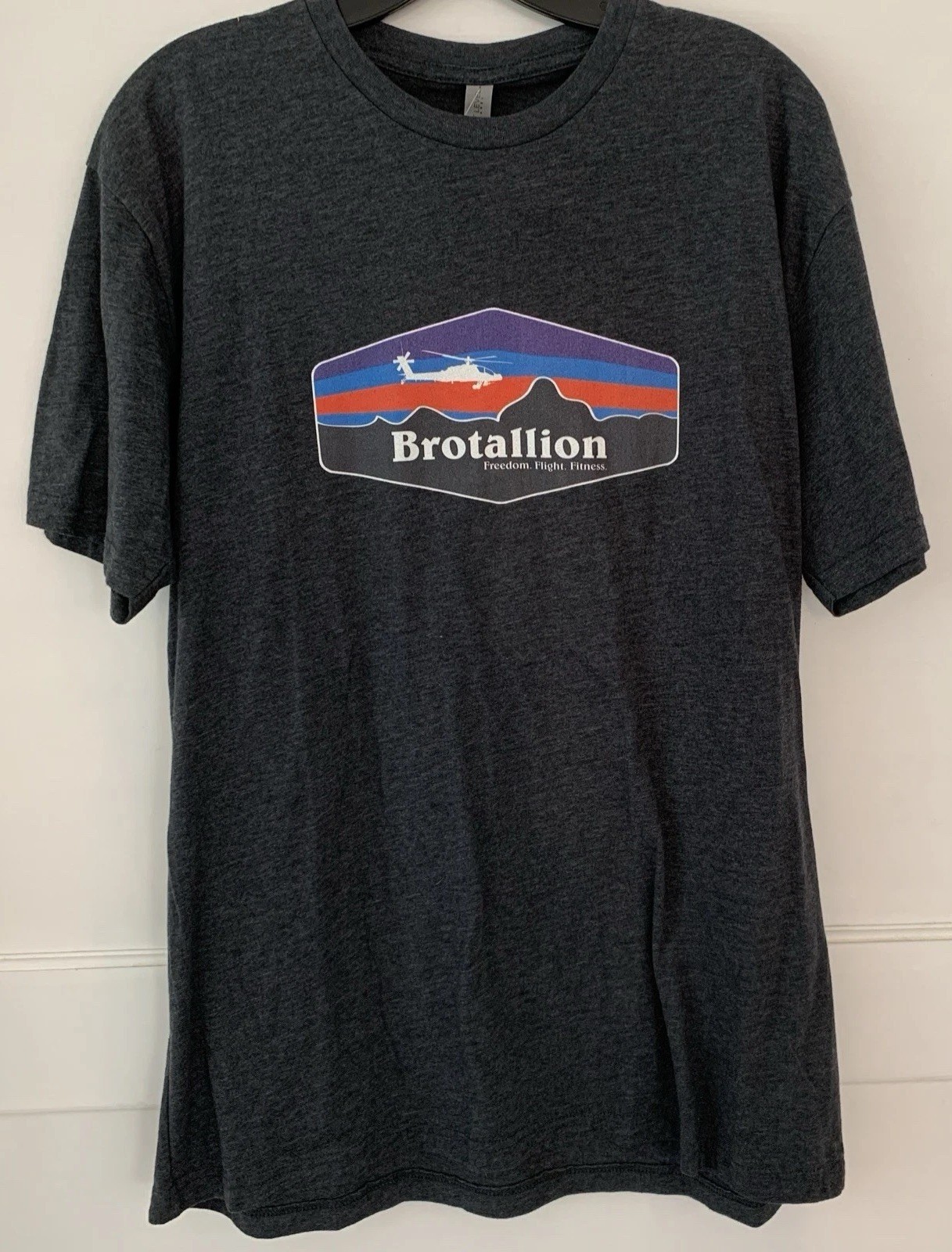Next Level Apparel Men’s Size L Brotallion Apache Black Freedom. Flight. Fitness