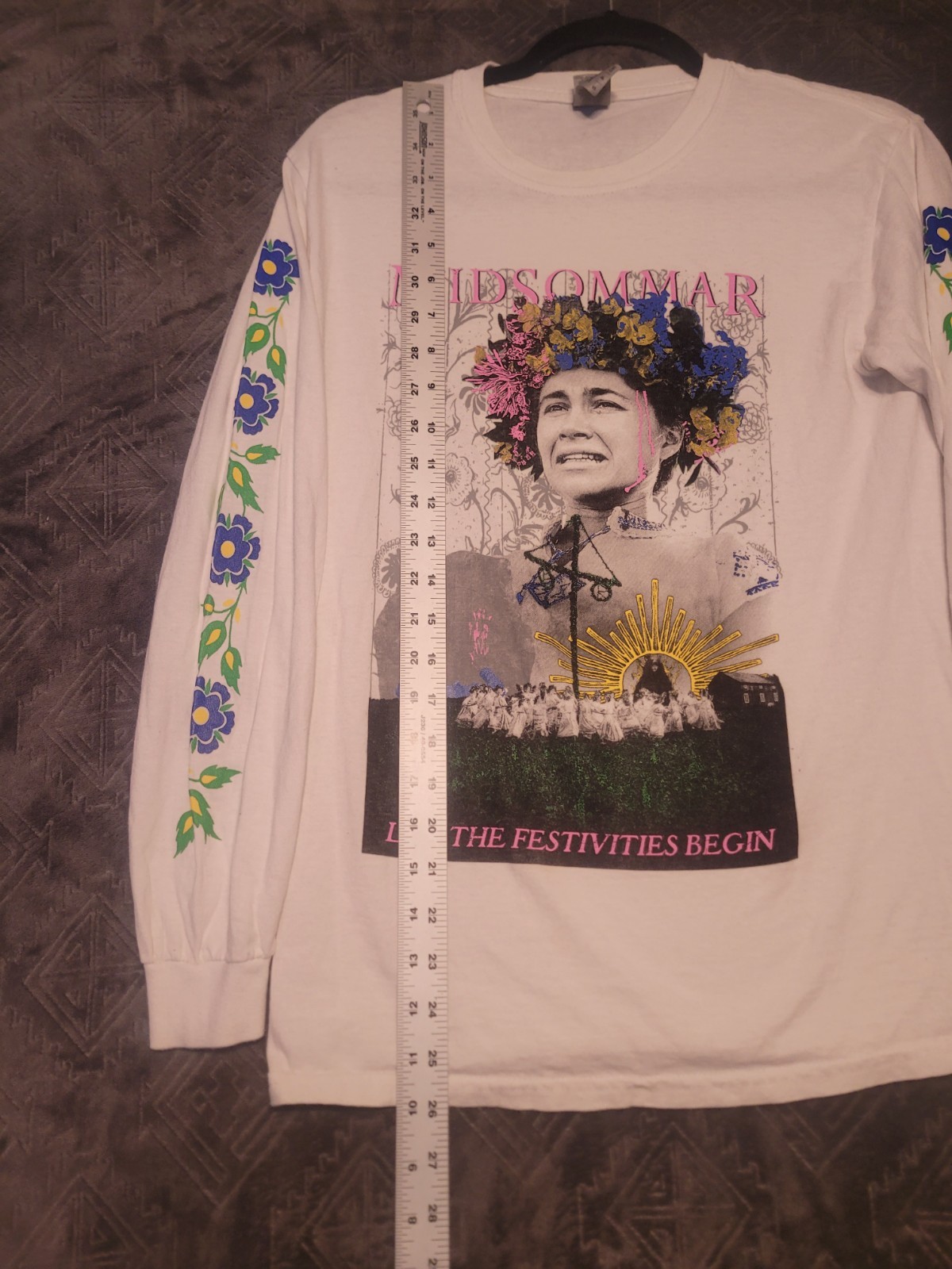 Graveyard Goods Midsommar White Tee Size S/M T-shirt LS Rare Movie Promo Lmtd