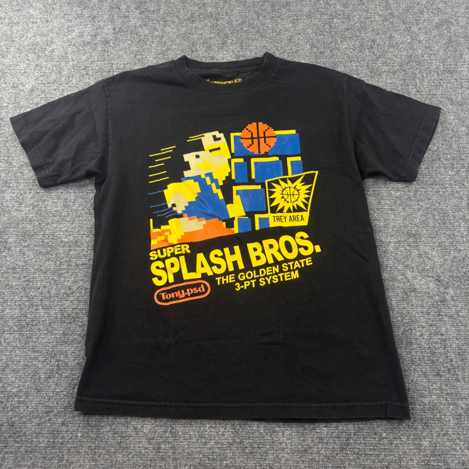 TPSD T-Shirt Medium Black Super Splash Bros Golden State Warriors Men’s