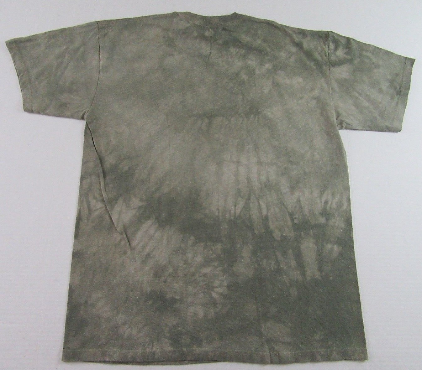 THE MOUNTAIN 3D Scary SKULL Face Gray Tie Dye SS 100% Cotton T Shirt Sz L (NWOT)