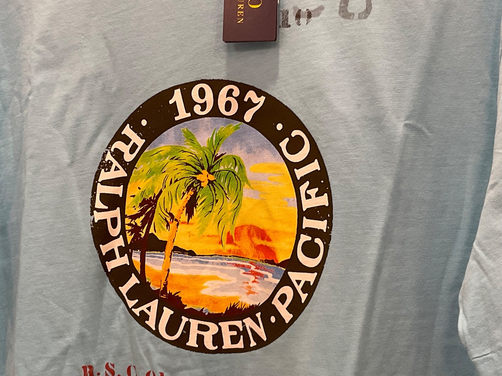 Polo Ralph Lauren Aqua “Ralph Lauren 1967 Pacific” Beach Short Sleeve T Shirt