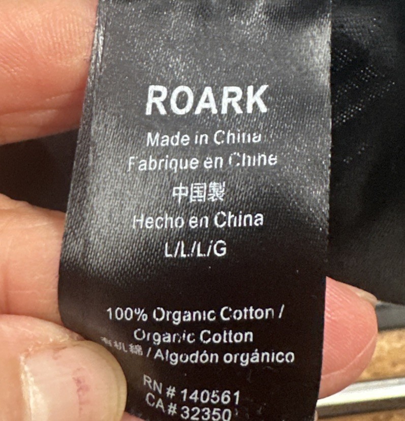 Roark Premium Tee Long Sleeve Crew Neck Pocket Shirt Men’s Large(806)