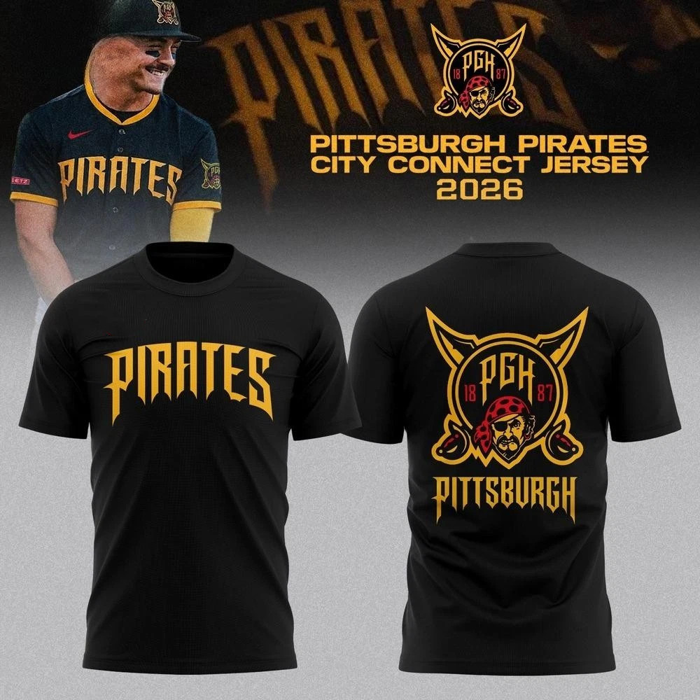 Pirates 2026 City Connect T-Shirt Polyester Unisex All Size S-5XL C055