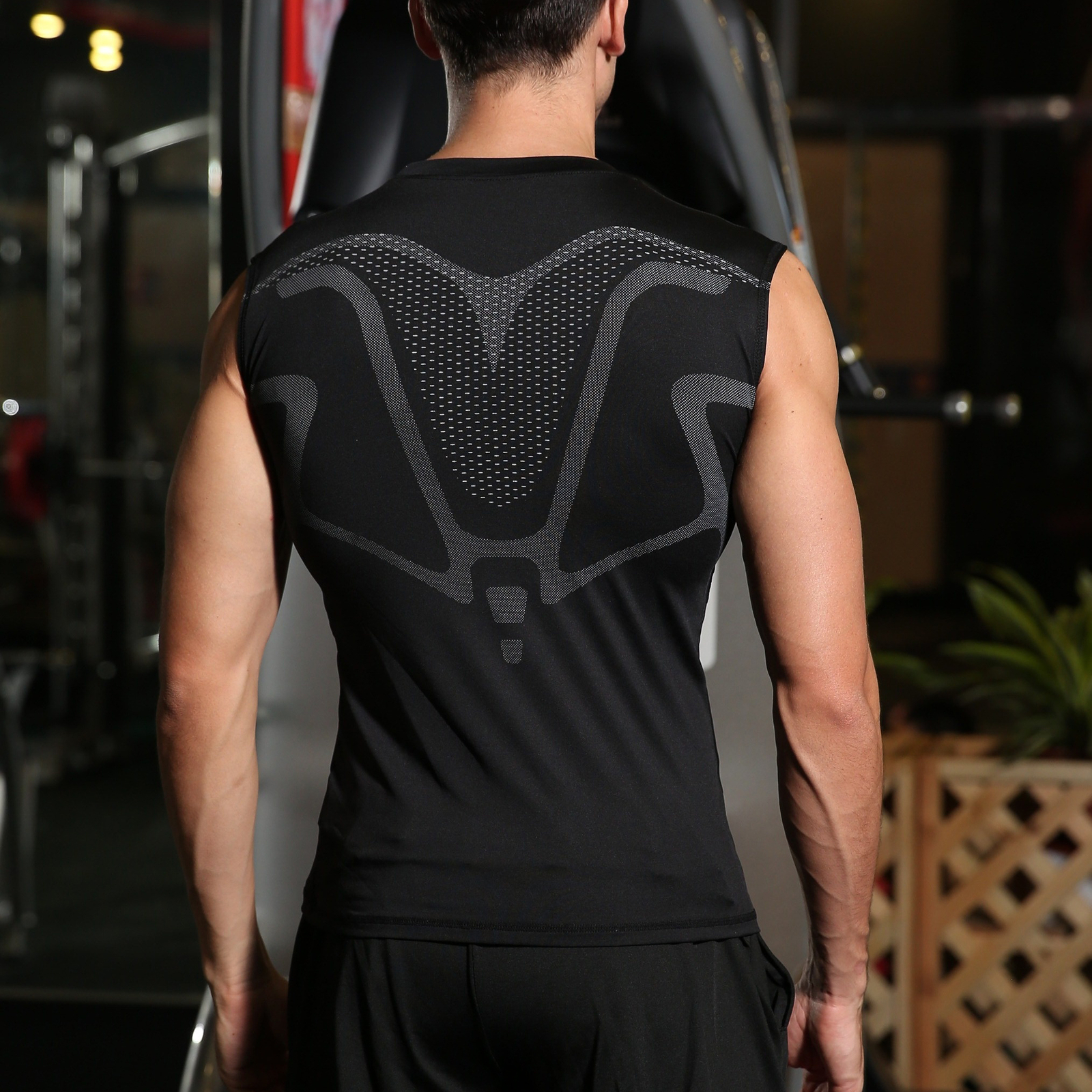 Men Compression Tank Top Workout Shirt Male Slimmer Body Shaper Vest Running Gym